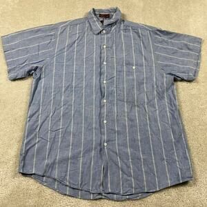 VTG Arnie Shirt Mens L Blue Button Up Chambray Arnold Palmer Ivy Prep Preppy